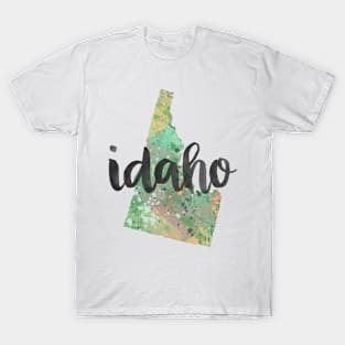 idaho - calligraphy and abstract state outline T-Shirt